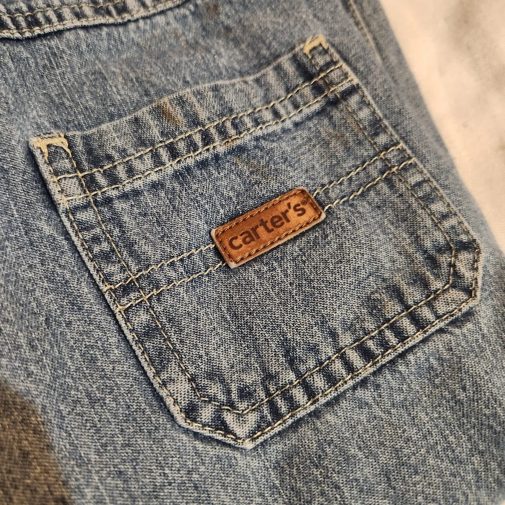 Carter’s Denim Overalls 18 Months Monkey Embroidered Baby